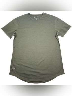 BYLT Drop Cut Short Sleeve Tee Shirt Large Green
